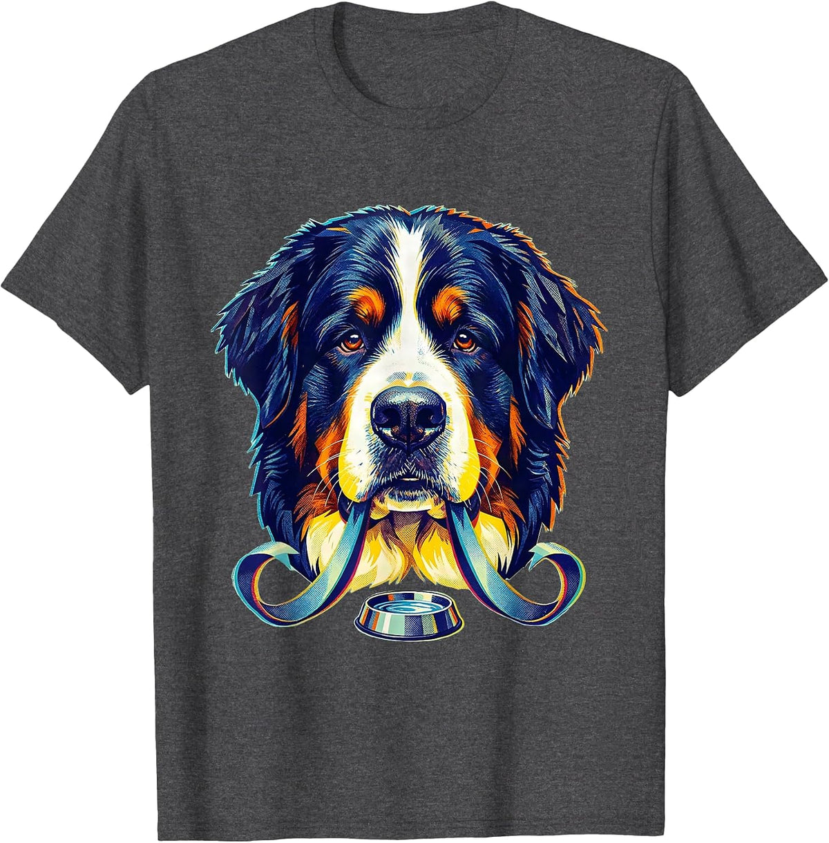 Bernedoodle Jowls Bernese Mountain Dog Owner Humor T-Shirt - Dark Heather Grey