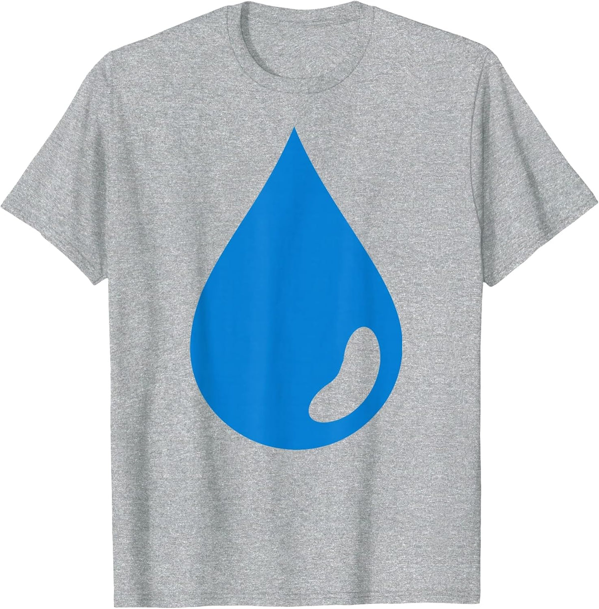 Blue Water Drop T-Shirt - Heather Grey
