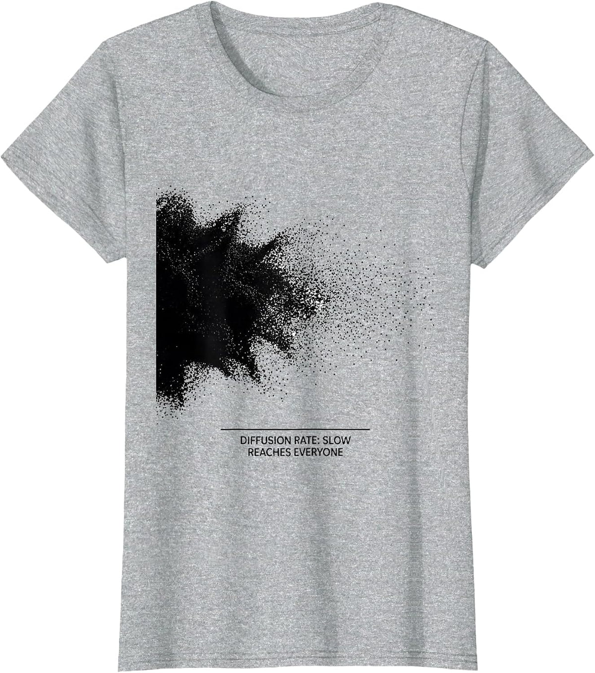 Diffusion Rate: Slow, Reaches Everyone Funny Chemistry T-Shirt - Heather Grey