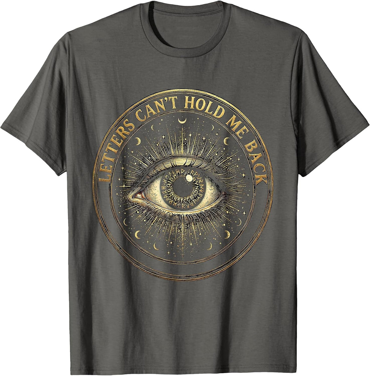 Men's Letters Can't Hold Me Back Dyslexia Awareness T-Shirt - Asphalt Grey