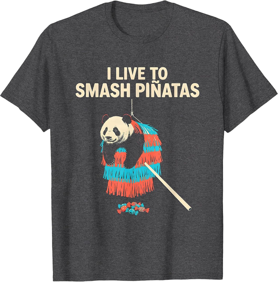 Men's I Live To Smash Piñatas Funny Cinco De Mayo Party Costume T-Shirt - Dark Heather Grey