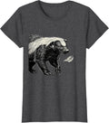 Women's Honey Badger Keeps Its Cool Funny Animal Humor T-Shirt - Dark Heather Grey