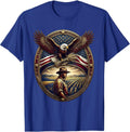 Rugged Farmer Overlooking the Open Plains T-Shirt - Royal Blue