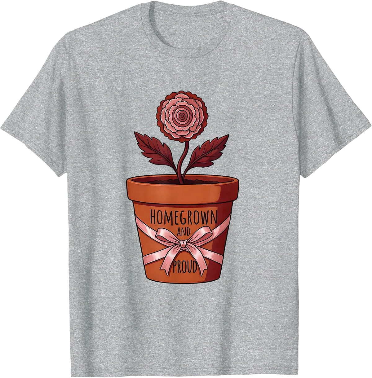 Men's Homegrown and Proud Garden Design T-Shirt - Heather Grey