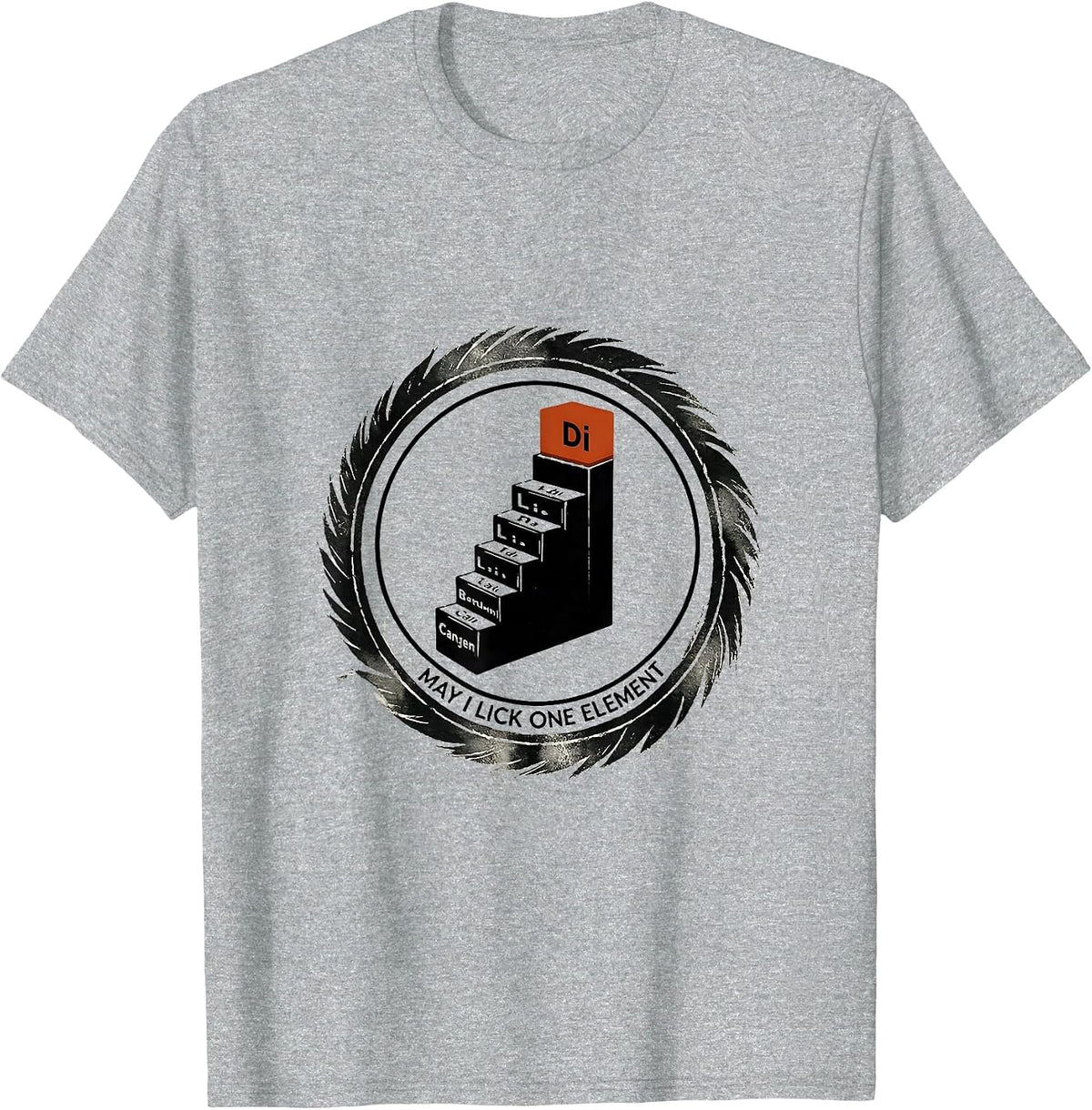 Men's May I Lick One Element Funny Periodic Table Chemistry T-Shirt - Heather Grey