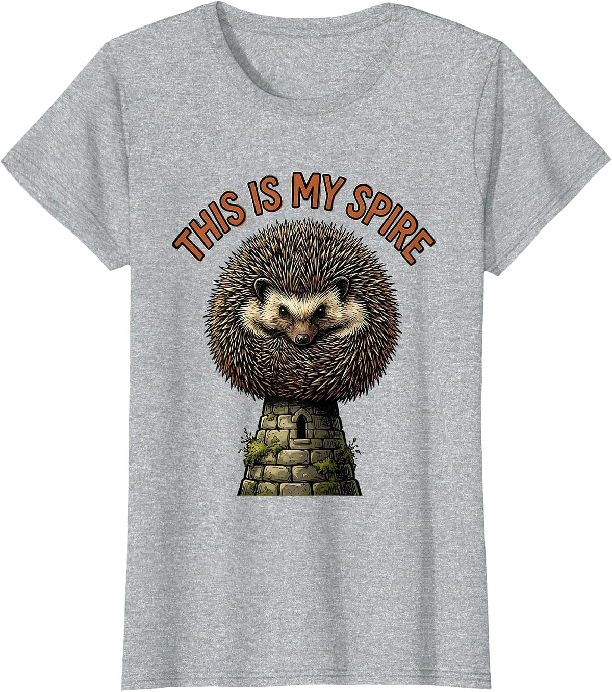 Women's This Is My Spire Quirky Hedgehog Lover Humor Kids Women T-Shirt - Heather Grey