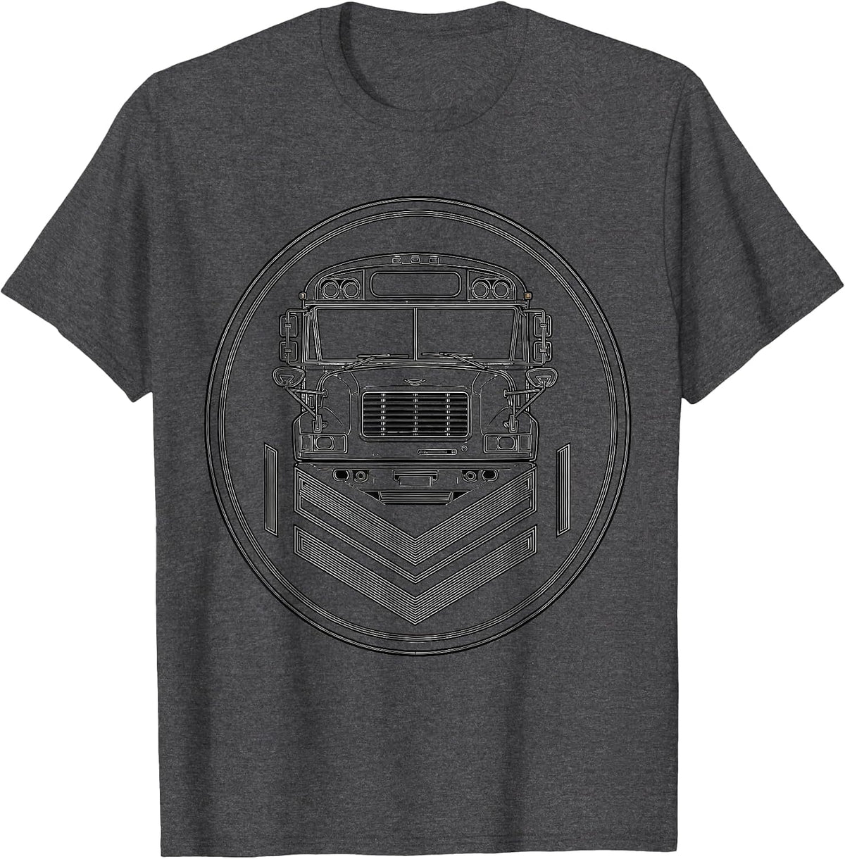 School Bus Driver Badge Humor Appreciation Gift T-Shirt - Dark Heather Grey