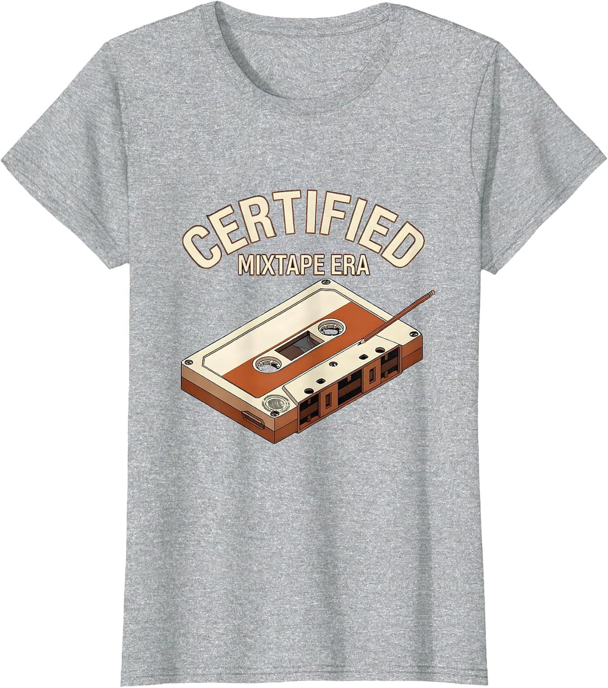 Certified Mixtape Era Retro Hip Hop Golden Era Lyric Quote T-Shirt - Heather Grey