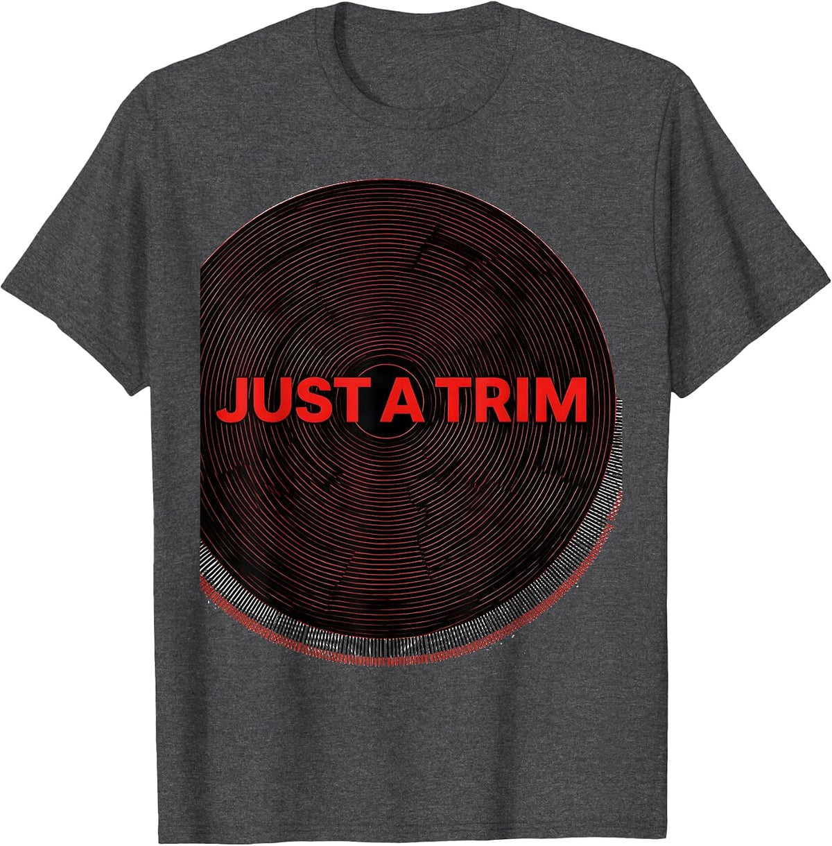 Men's Just A Trim Funny Hairdresser Barber Gift Christmas T-Shirt - Dark Heather Grey