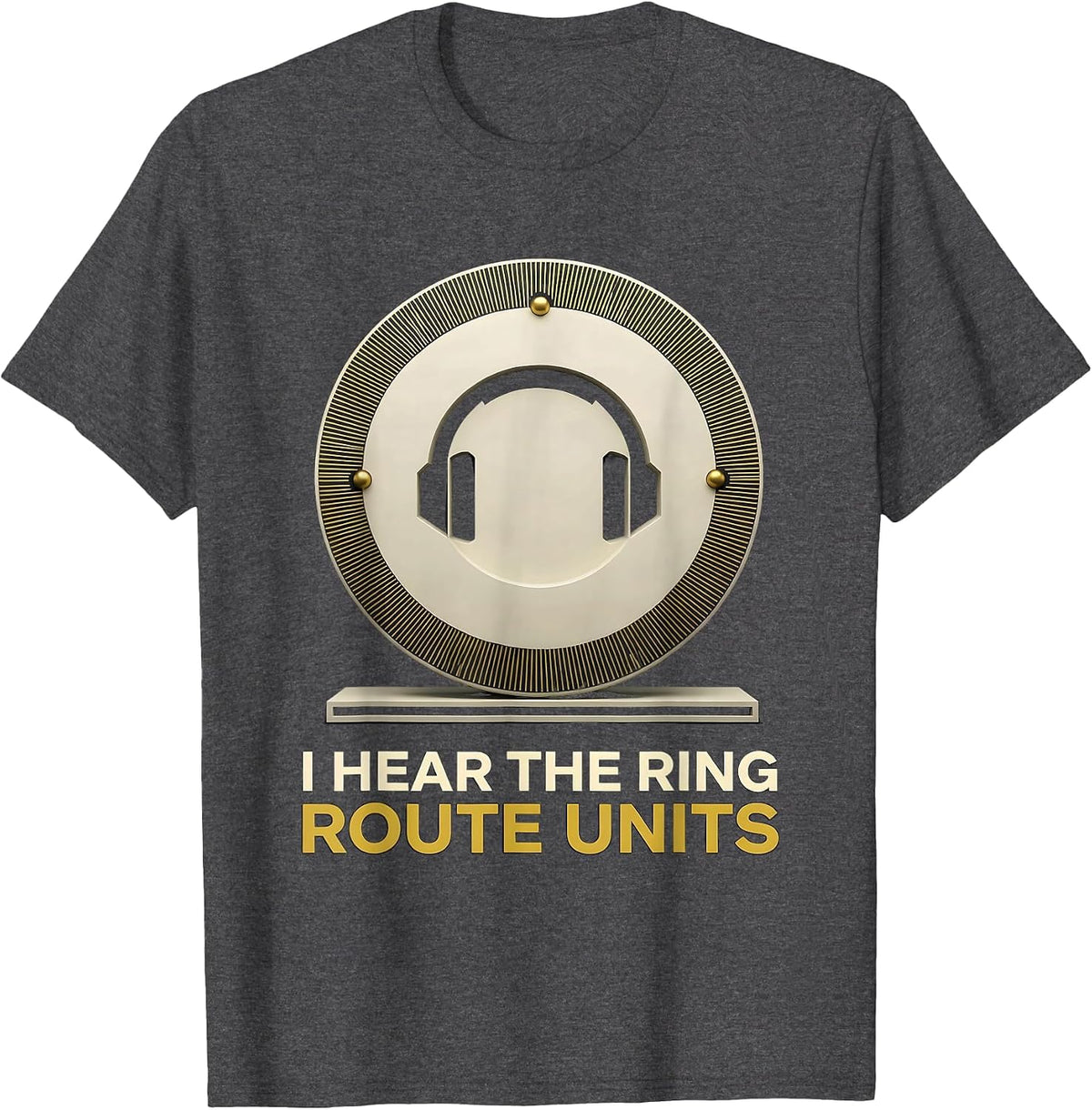 I Hear The Ring, Route Units Geometric 911 Dispatcher T-Shirt - Dark Heather Grey