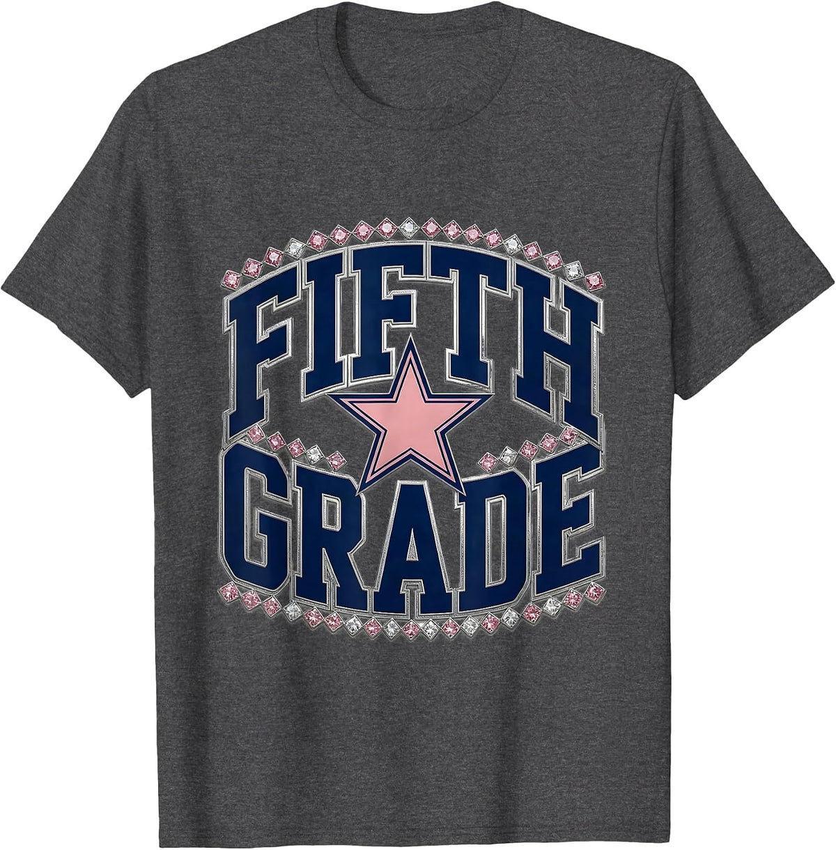 Men's Fifth Grade Preppy Back To School Teacher Girl Boy T-Shirt - Dark Heather Grey