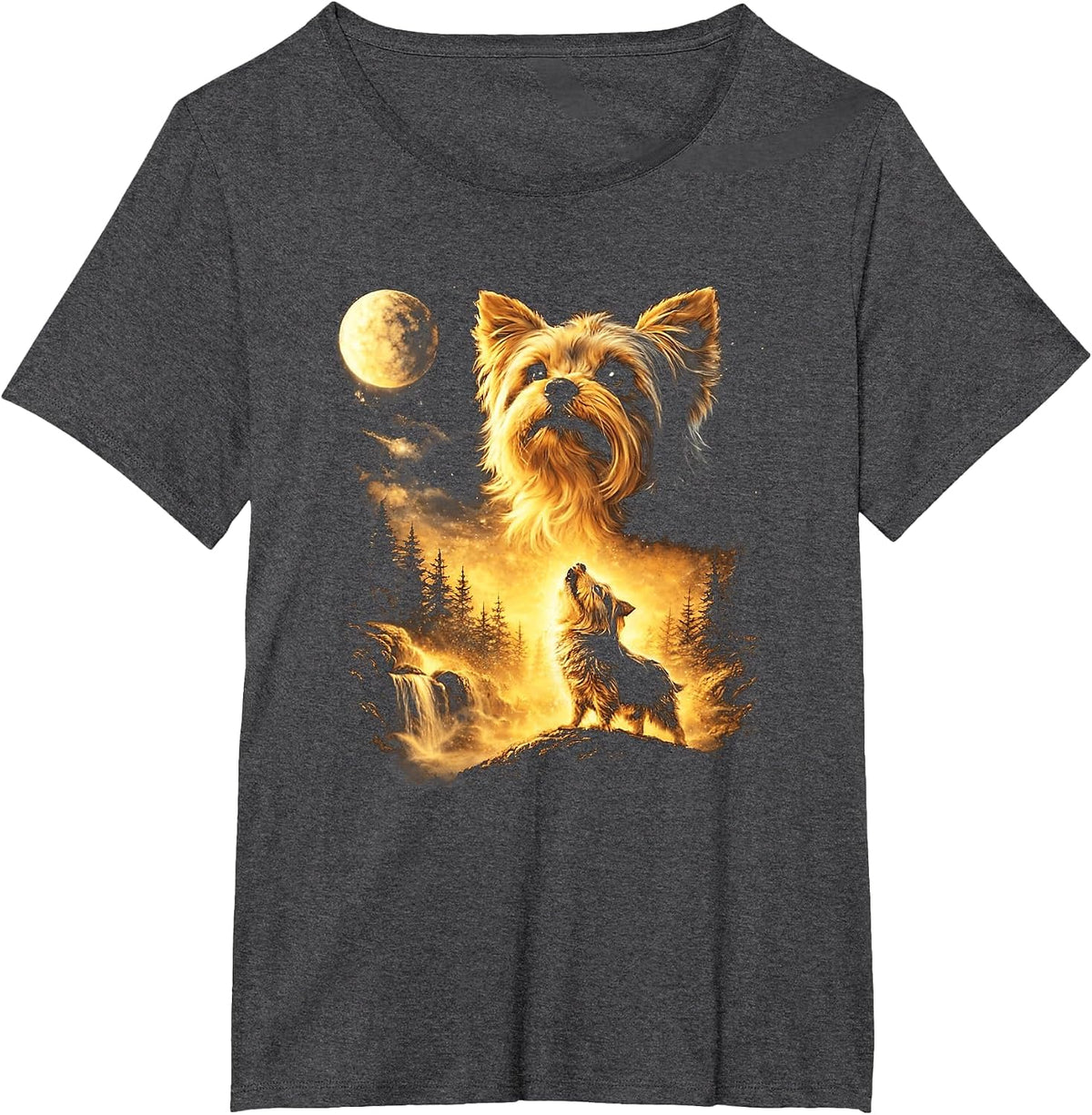 Fantasy Nature Graphic T-Shirt - Dark Heather Grey