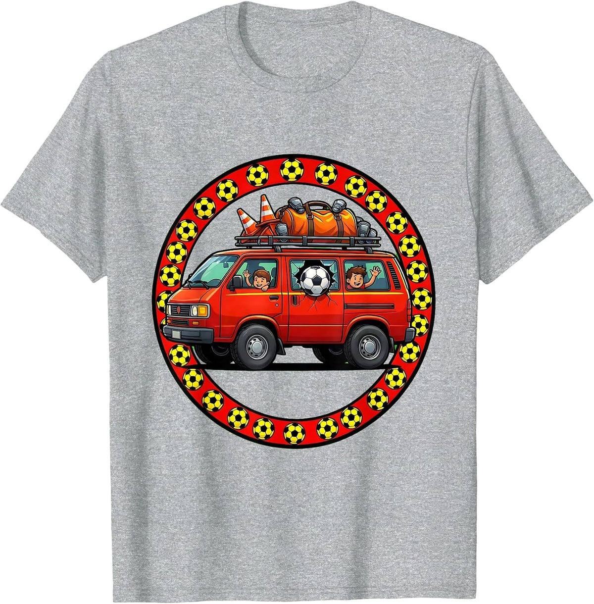 Men's Soccer Dad Minivan Graphic Tee T-Shirt - Heather Grey