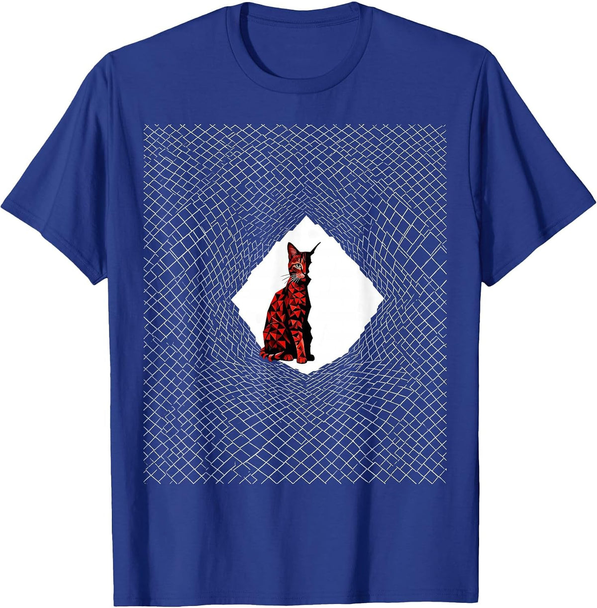 Diamond Cat Quantum Physics Nerd Humor T-Shirt - Royal Blue