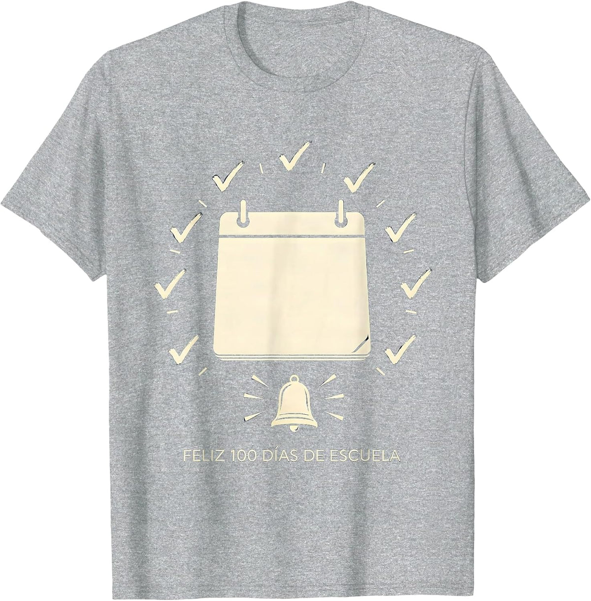 Men's Feliz 100 Días de Escuela Spanish Teacher 100th Day School T-Shirt - Heather Grey