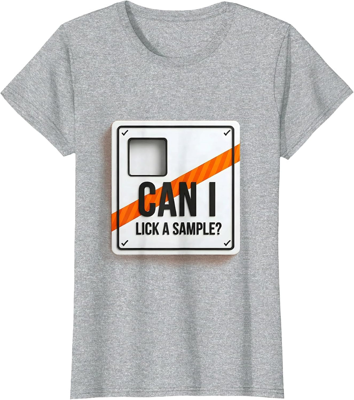 Women's Can I Lick A Sample Funny Periodic Table Science Teacher T-Shirt - Heather Grey