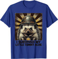 I Survived My Little Tummy Ache Vintage Hedgehog Humor T-Shirt - Royal Blue