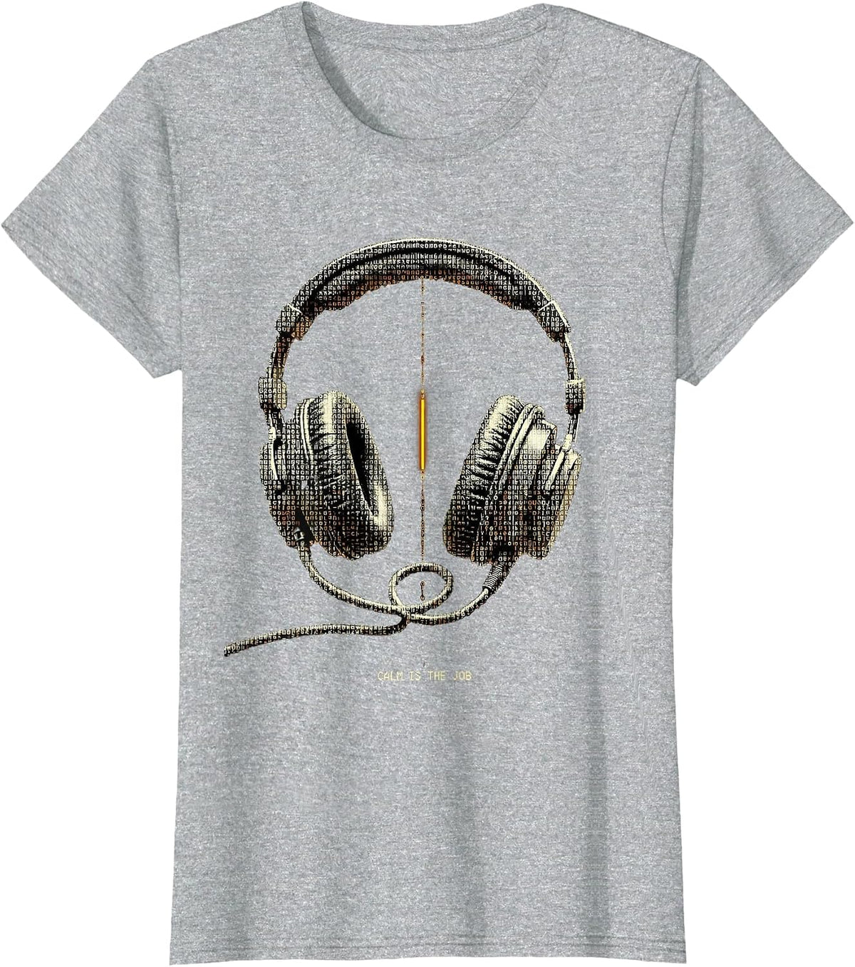 Calm Is The Job Ascii Terminal Art 911 Dispatcher Thin T-Shirt - Heather Grey