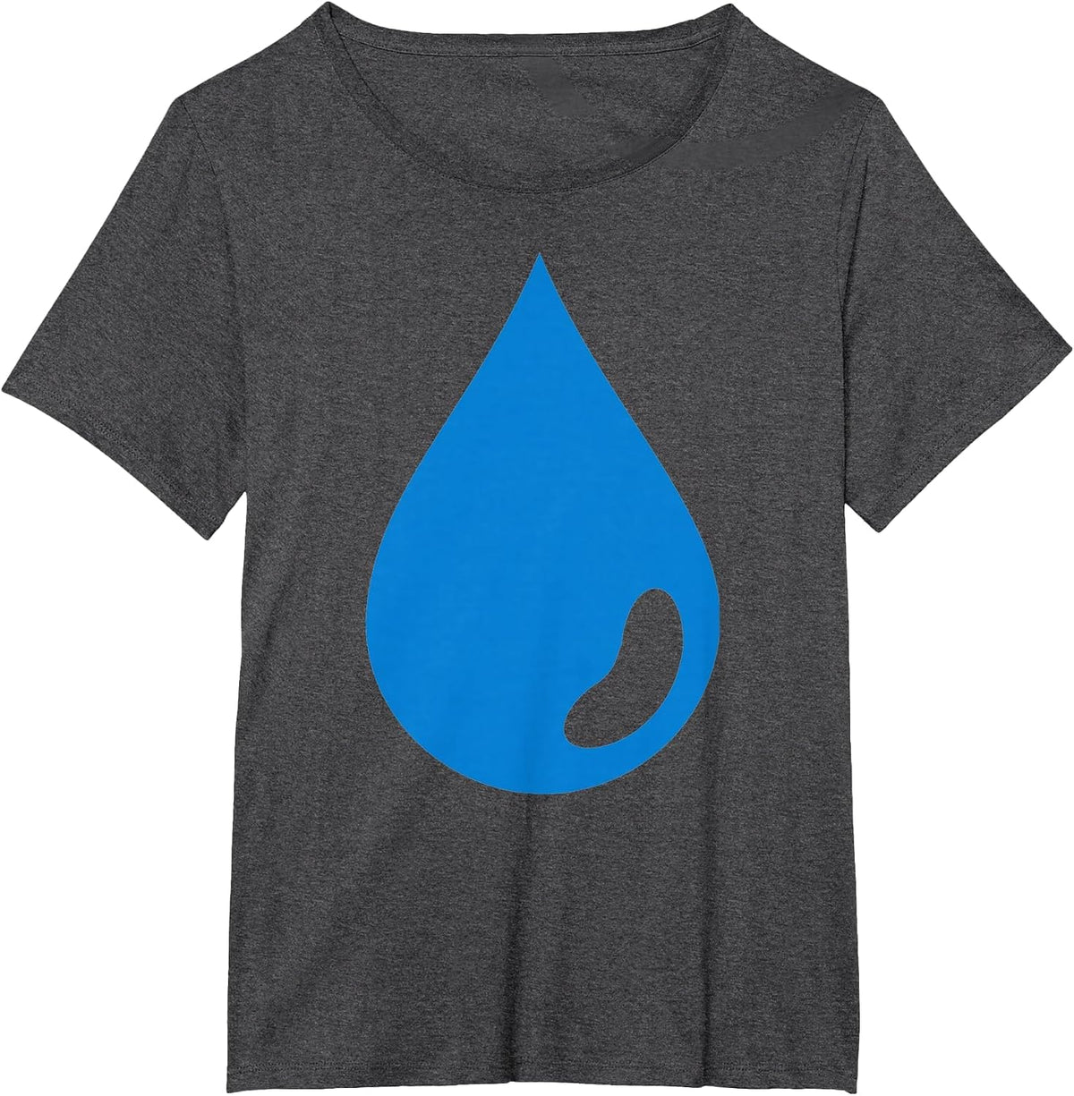 Blue Water Drop T-Shirt - Dark Heather Grey
