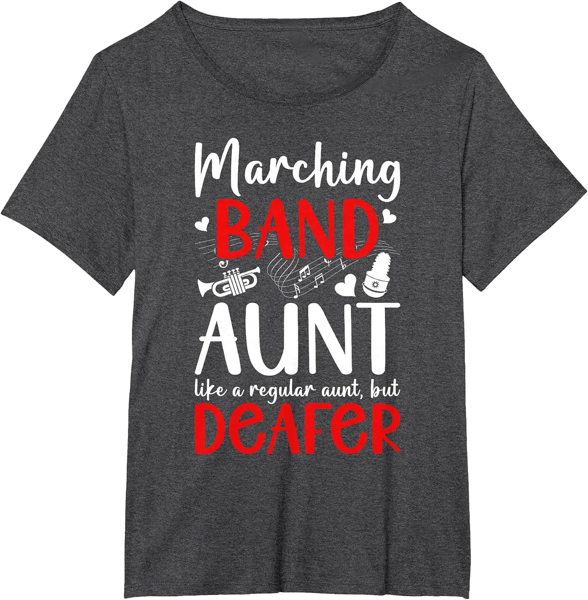 Marching Band Aunt Definition Marching Band Auntie T-Shirt - Dark Heather Grey