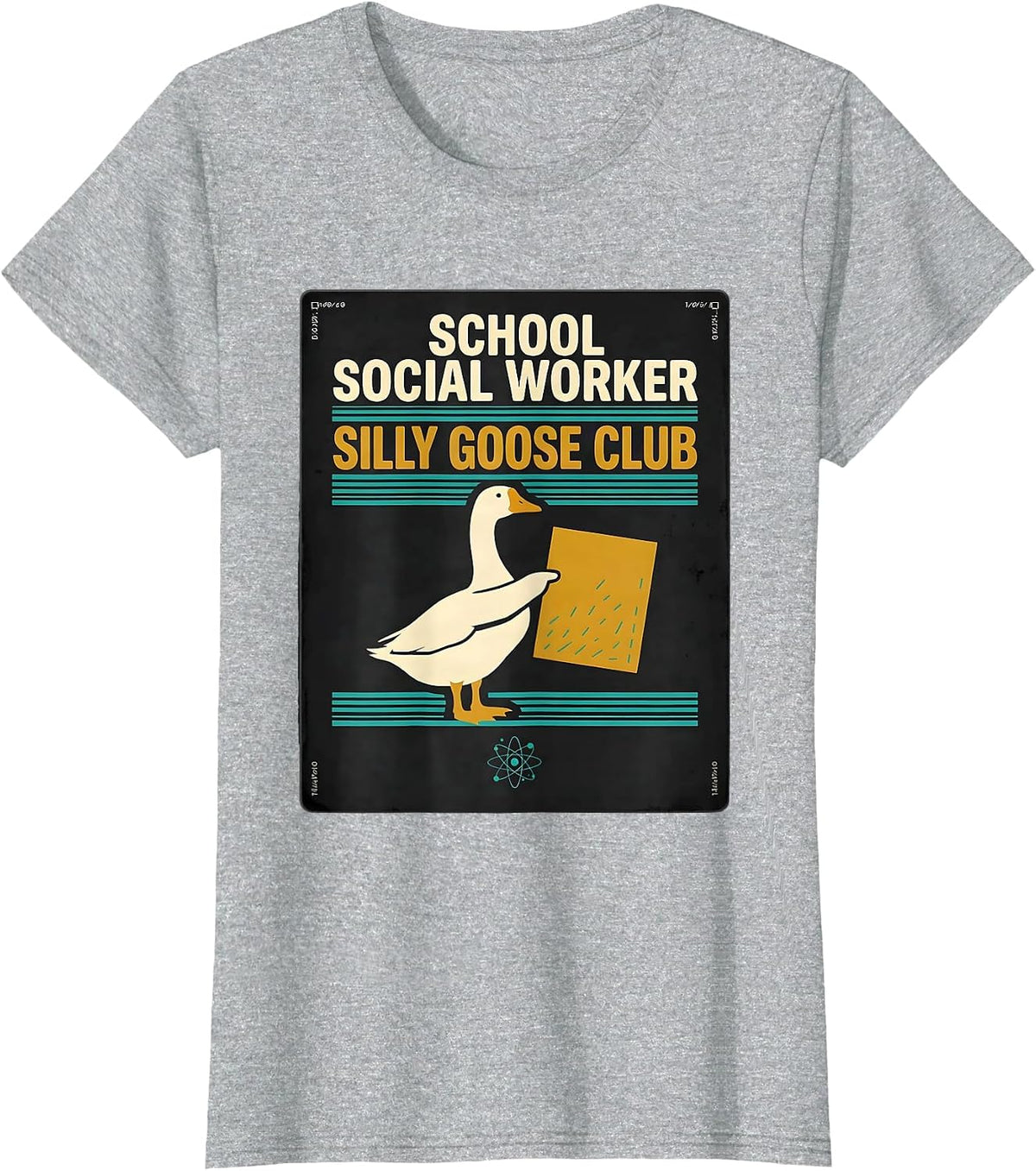 School Social Worker Silly Goose Club Midcentury Modern T-Shirt - Heather Grey