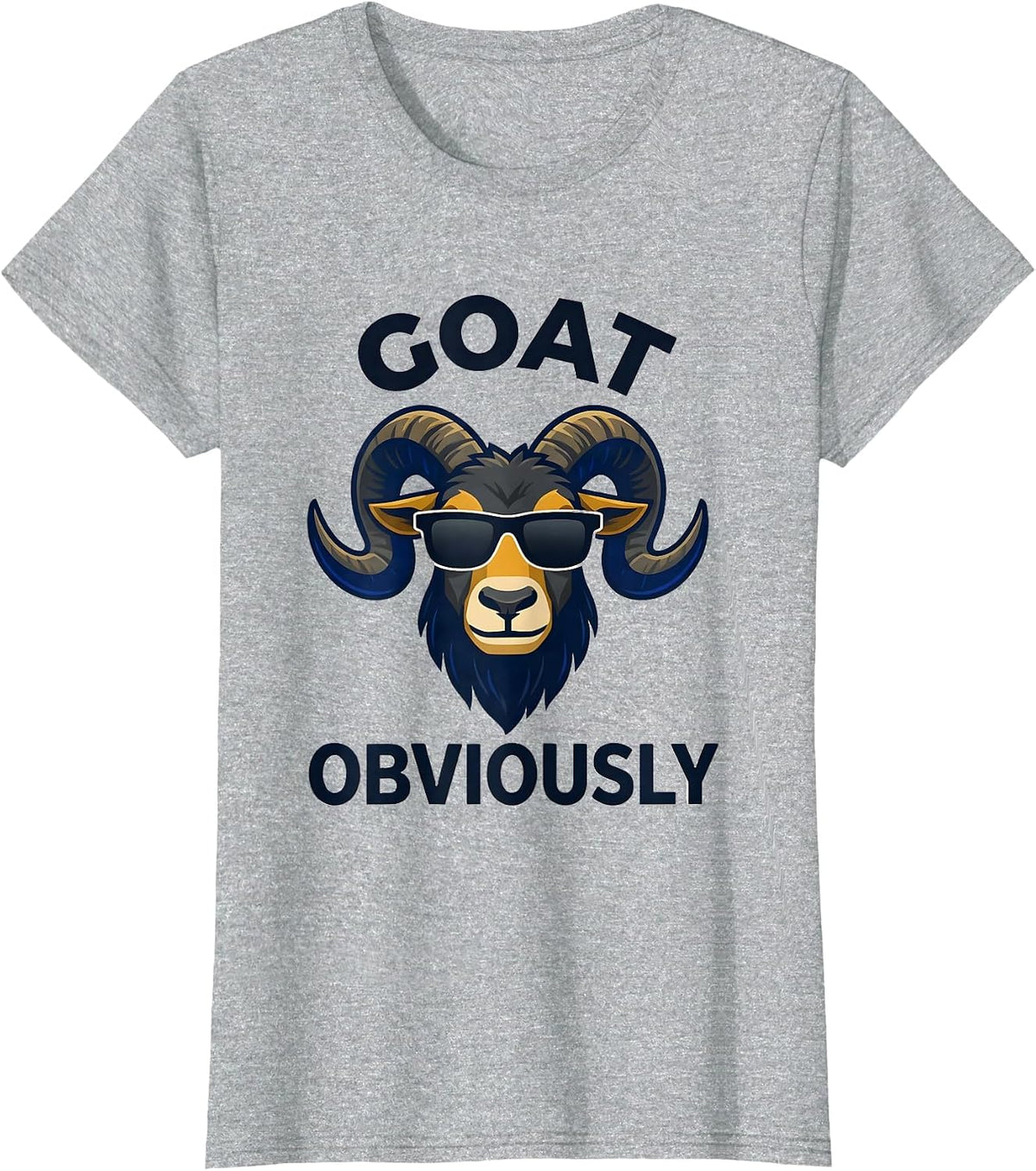 GOAT Obviously Cool Goat Mascot Humor Animal Lover Gift T-Shirt - Heather Grey