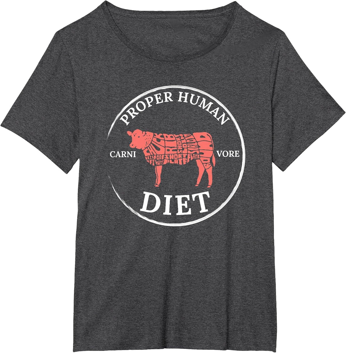 Proper Human Diet 2 T-Shirt - Dark Heather Grey