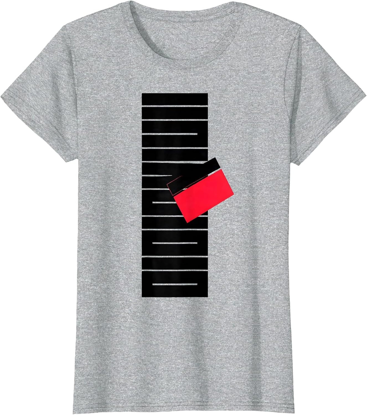 Women's Abstract Letter-Block Dyslexia Awareness Humor T-Shirt - Heather Grey