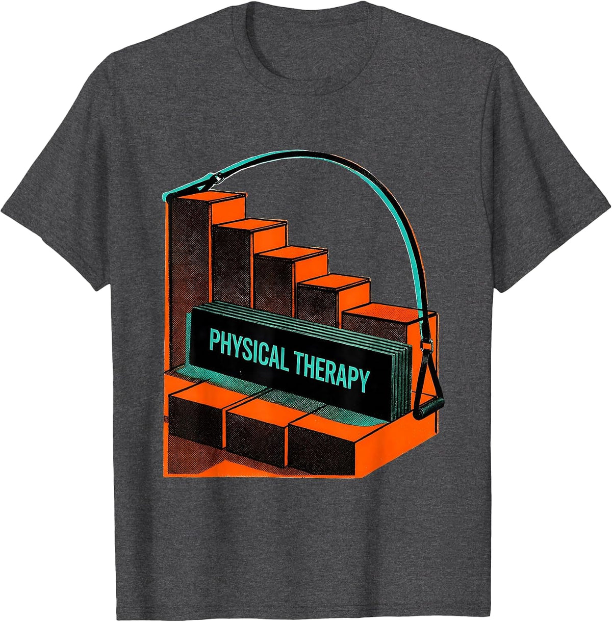 Physical Therapy Risograph Occupational Therapist PT Student T-Shirt - Dark Heather Grey