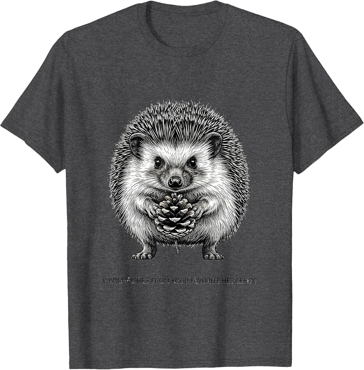 Warm Wishes From Your Favorite Hedgehog Cute T-Shirt - Dark Heather Grey