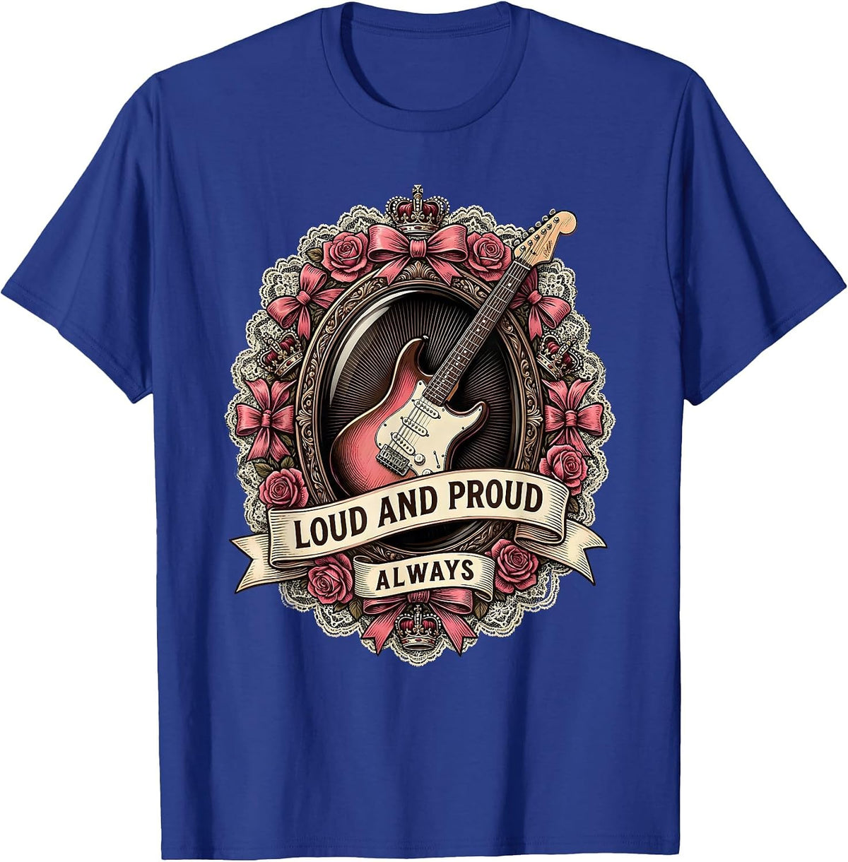 Men's Loud and Proud Always Metal Music Design T-Shirt - Royal Blue
