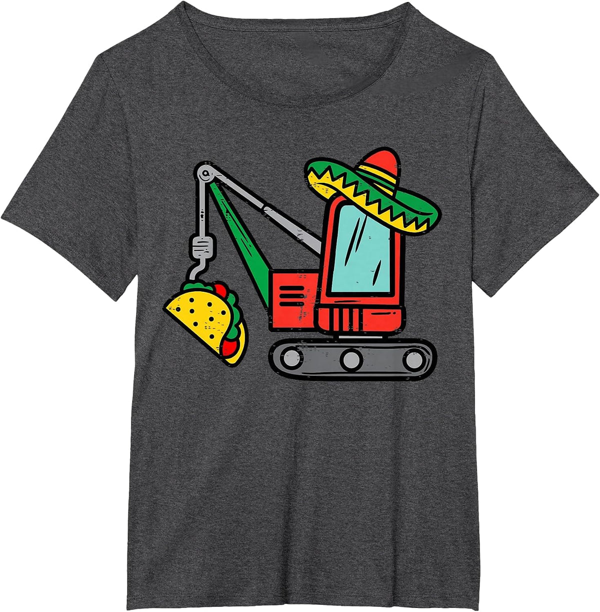 Mexican Crane Tacos Boys Cinco De Mayo Fiesta Kids Toddler T-Shirt - Dark Heather Grey