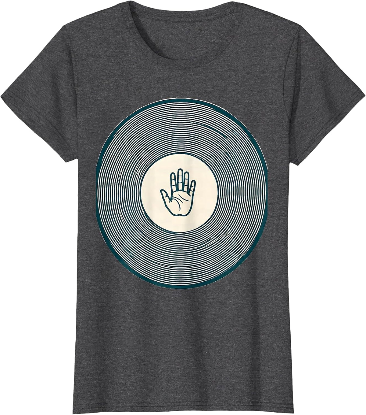 Women's Nested Contour Ring School Counselor Humor T-Shirt - Dark Heather Grey