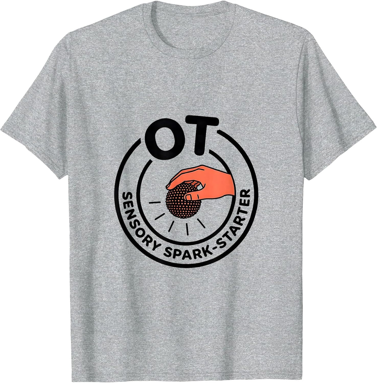 Men's OT Sensory Spark-Starter Occupational Therapy OT Assistant T-Shirt - Heather Grey
