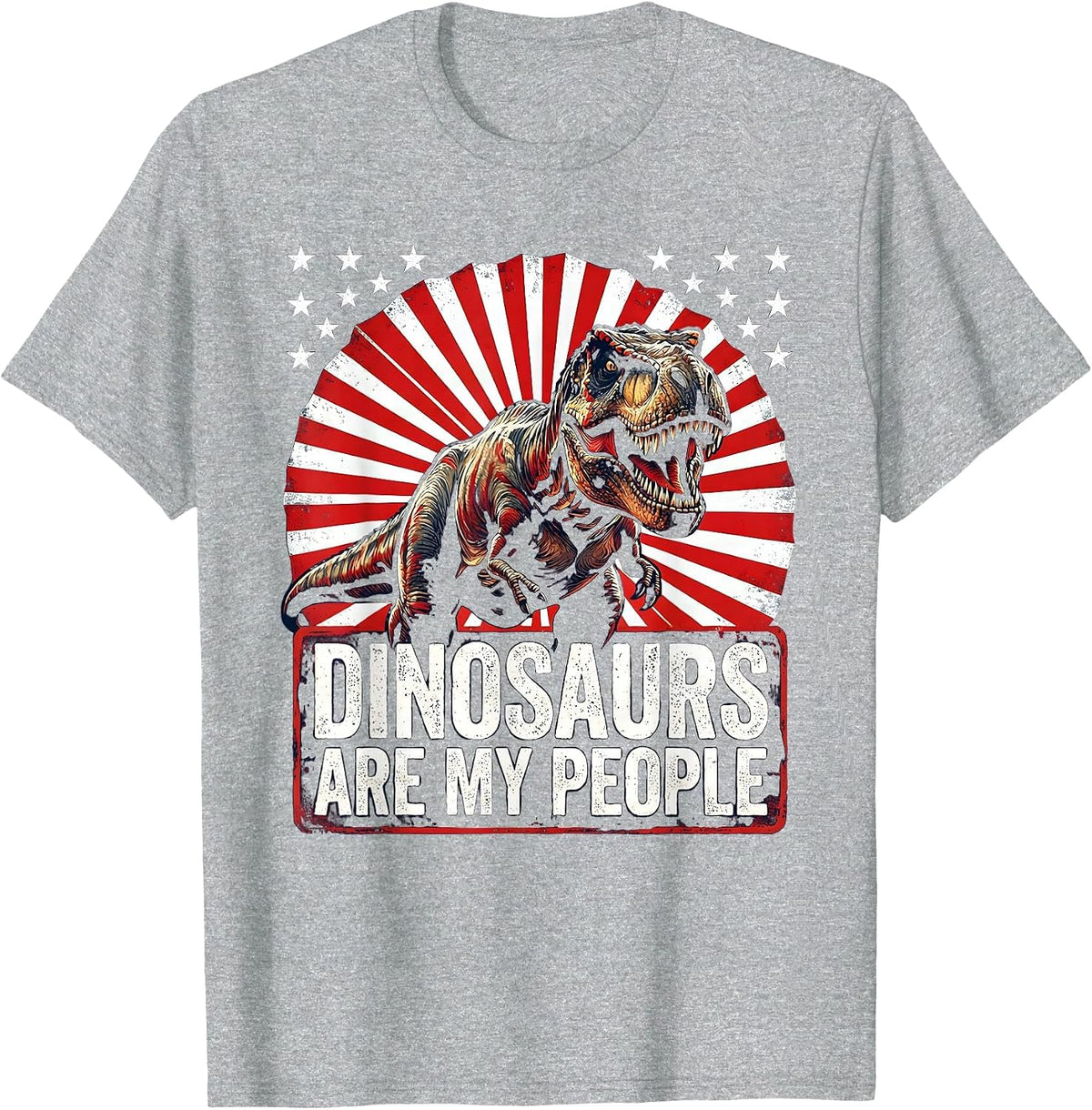 Men's Dinosaurs Are My People Dino Lover Design T-Shirt - Heather Grey