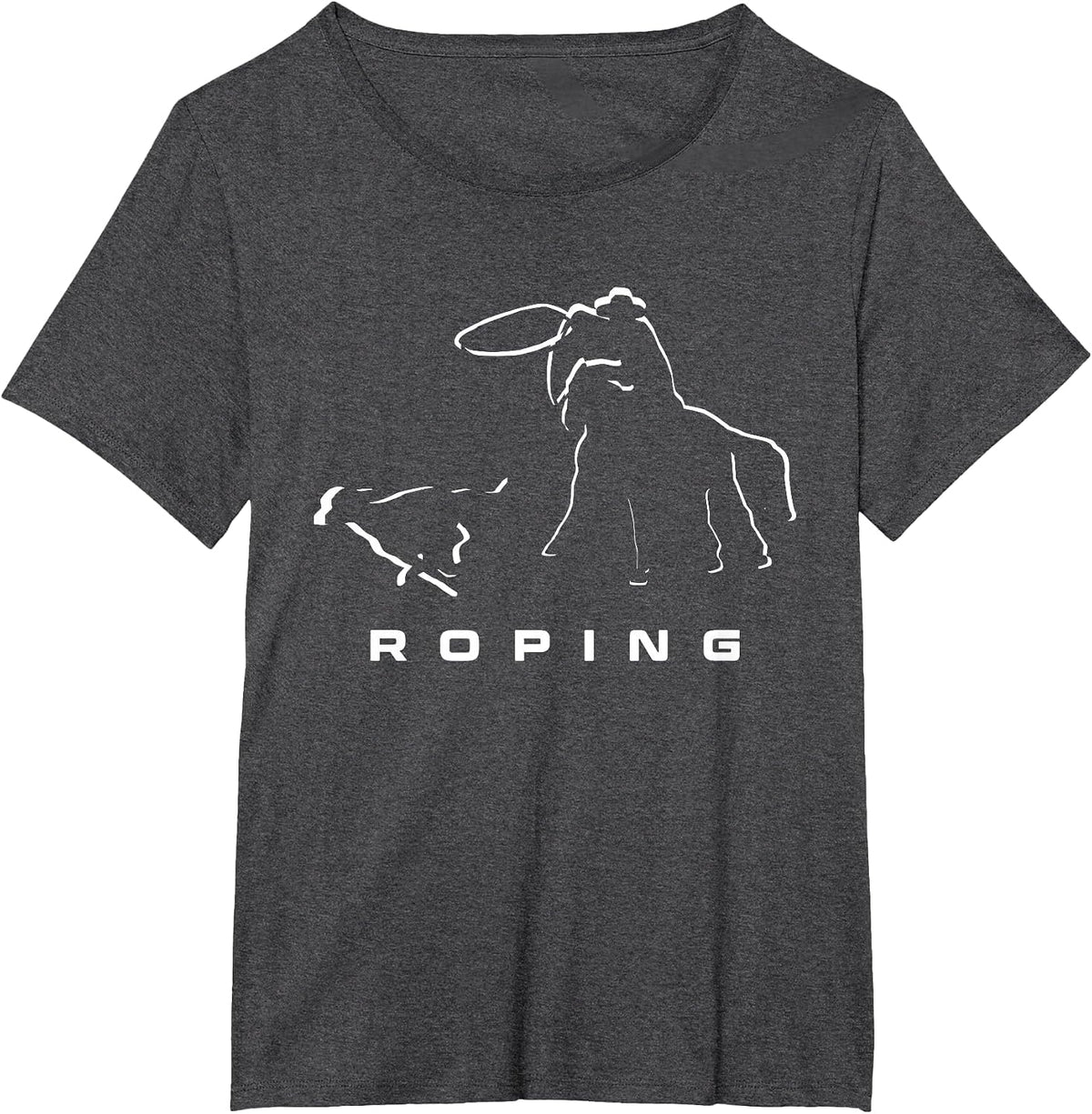 Roping Apparel - Roping T-Shirt - Dark Heather Grey