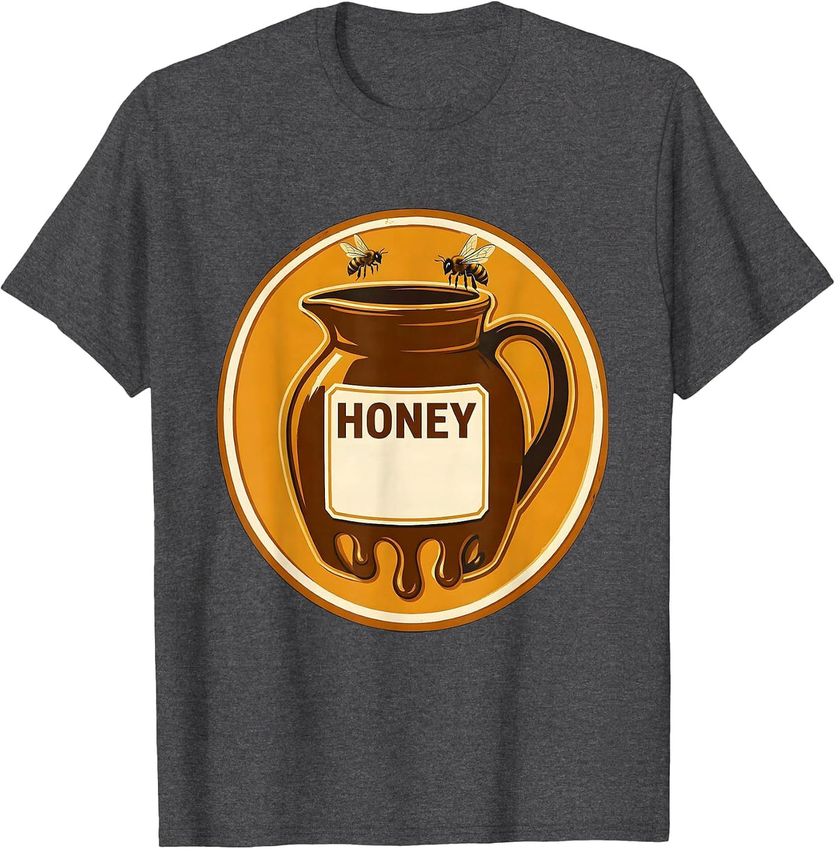Honey Cute Honey Jar Bee Halloween Costume Matching Group T-Shirt - Dark Heather Grey