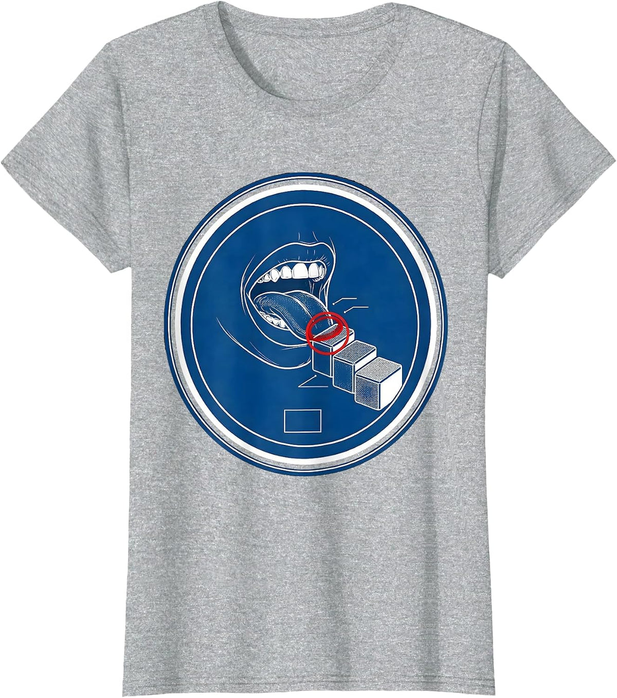 Women's Periodic Table Lick-It Funny Science Teacher Humor T-Shirt - Heather Grey
