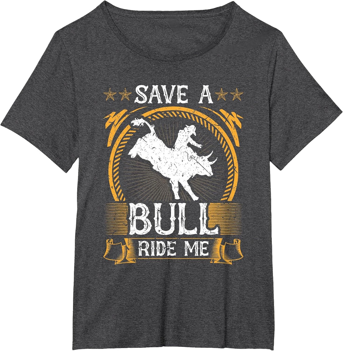 Save A Bull Ride Me Rodeo Cowboy Jaripeo Bull Rider T-Shirt - Dark Heather Grey