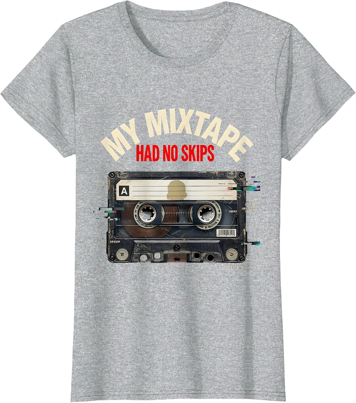 My Mixtape Had No Skips Old School Hip Hop Cassette T-Shirt - Heather Grey