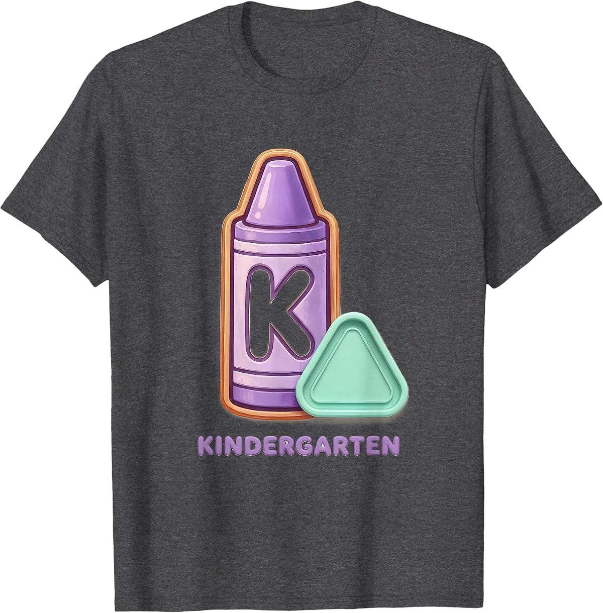 Kindergarten Cute Kawaii Elementary Teacher Back To School T-Shirt - Dark Heather Grey
