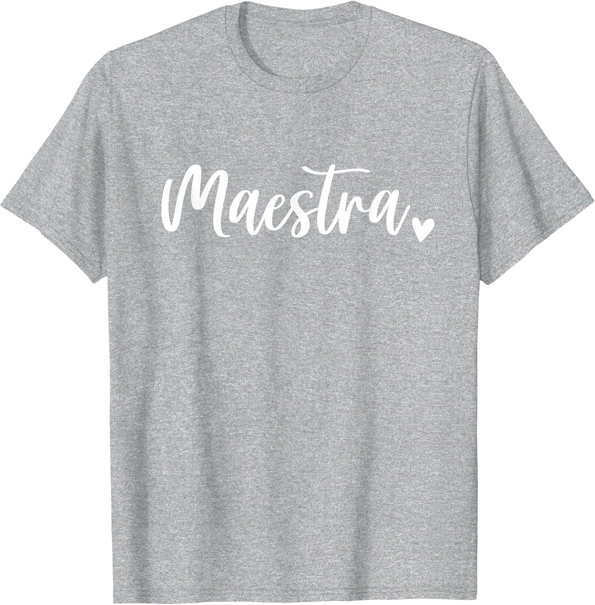 Maestra Cute Womens Bilingual Spanish Teacher T-Shirt - Heather Grey