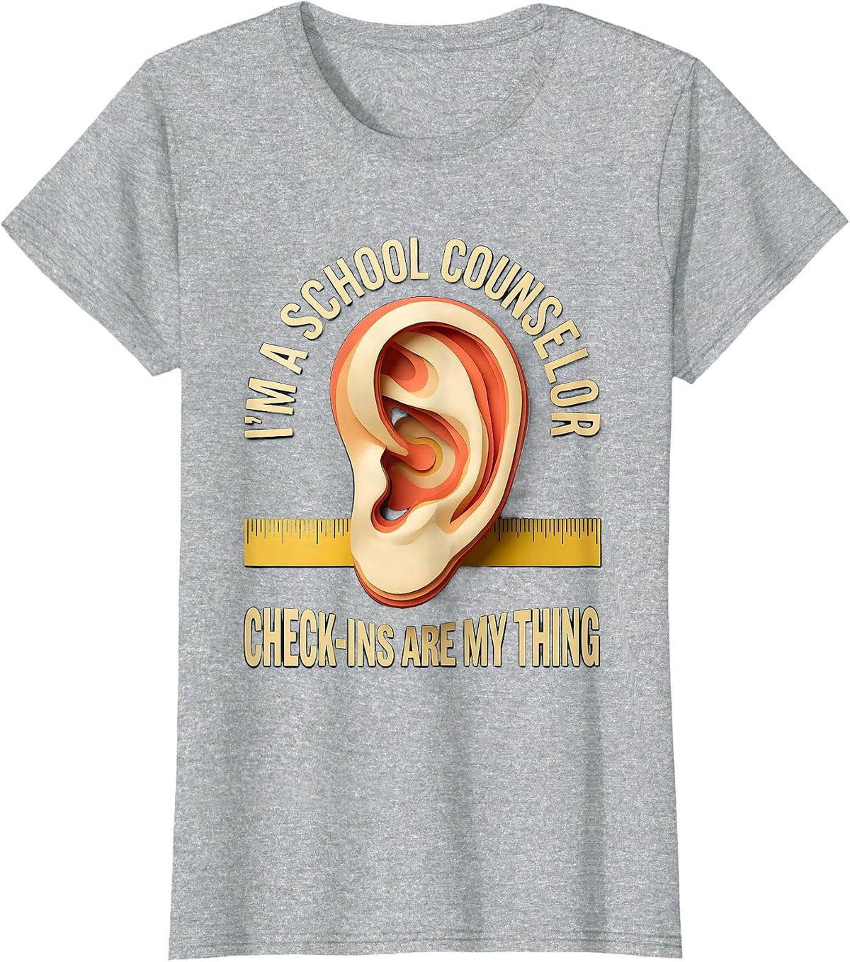 I'm a School Counselor—Check-Ins Are My Thing Funny T-Shirt - Heather Grey