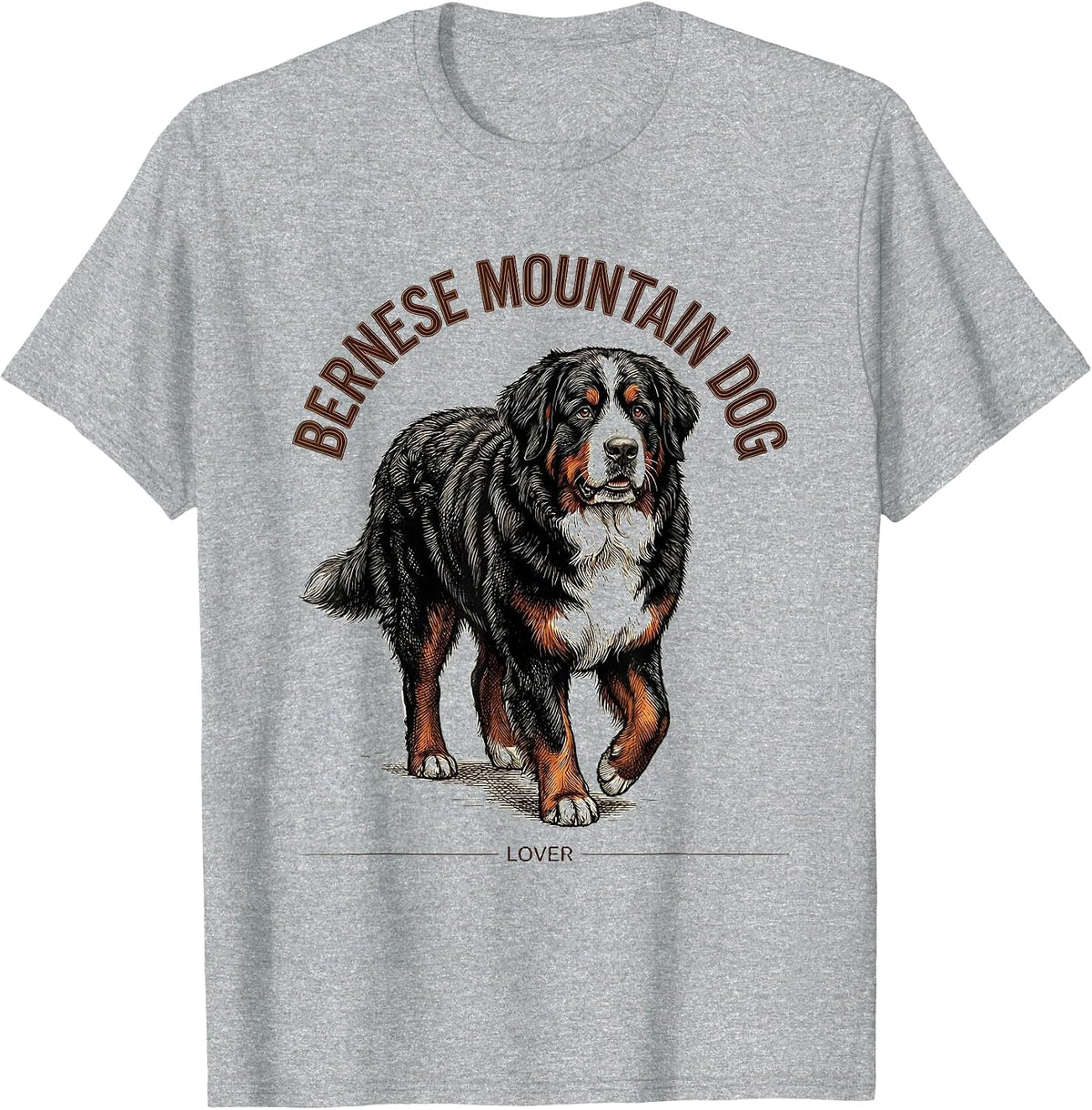 Men's Bernese Mountain Dog Lover Funny Dog Mom Dad Pet Humor T-Shirt - Heather Grey