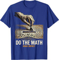 Do the Math Make Impact Subtraction Design T-Shirt - Royal Blue