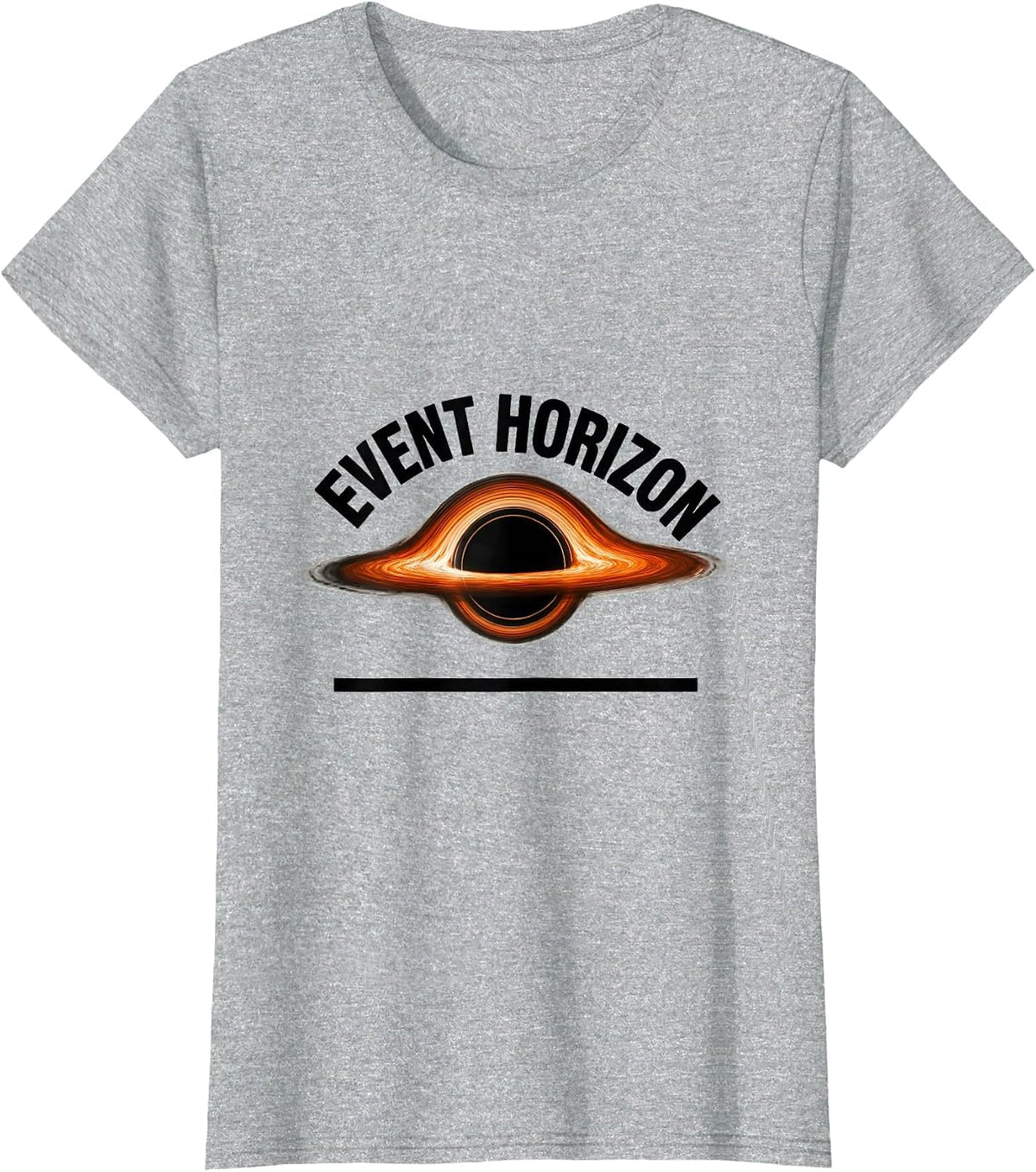 Women's Event Horizon Minimalist Astrophysics Science Student T-Shirt - Heather Grey