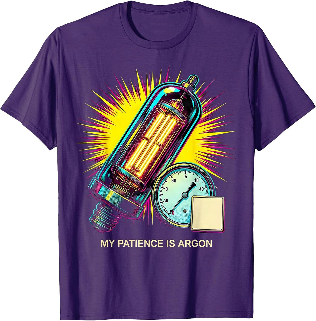My Patience Is Argon Funny Chemistry Science Teacher Student T-Shirt - Purple