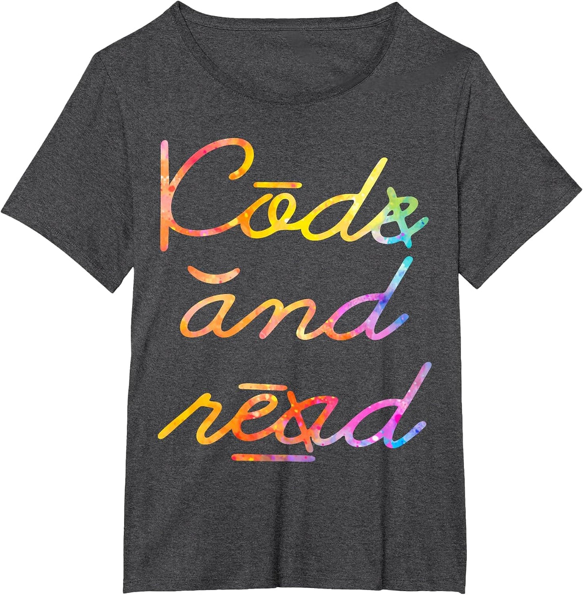Code and Read Dyslexia Awareness T-Shirt - Dark Heather Grey