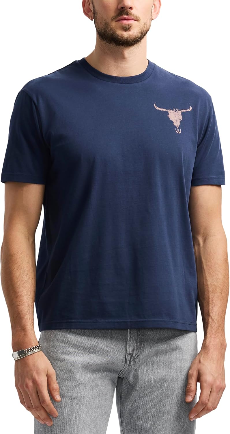 Buffalo David Bitton Men's Short Sleeve Logo Tee - Whale Buffalo Skull