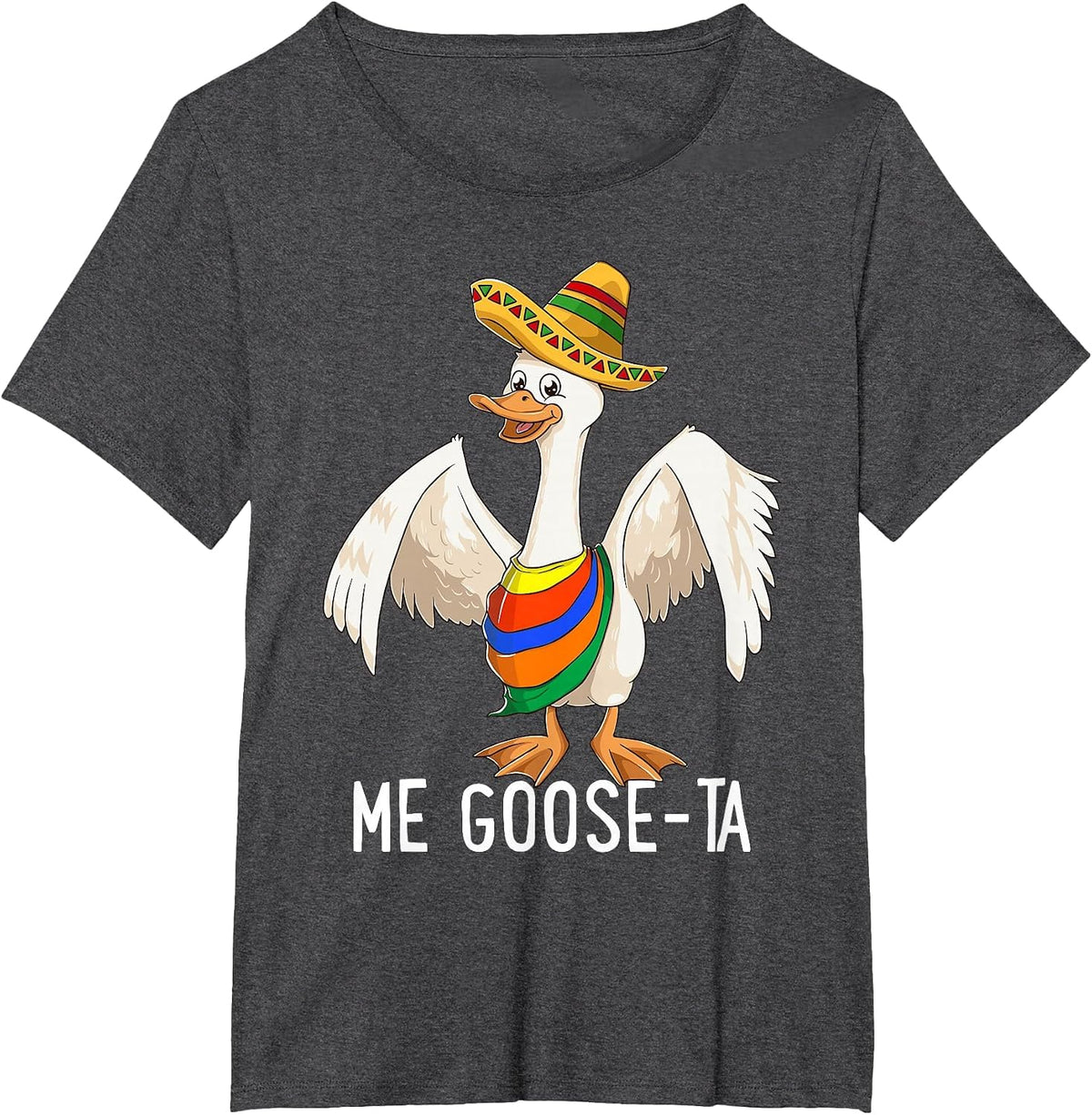 Me Goose-Ta Mexican Spanish Me Gusta Farmer Goose T-Shirt - Dark Heather Grey